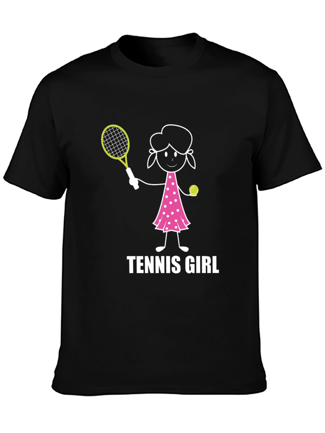 Tennis Girl Graphic Tee - Fun Sports Shirt