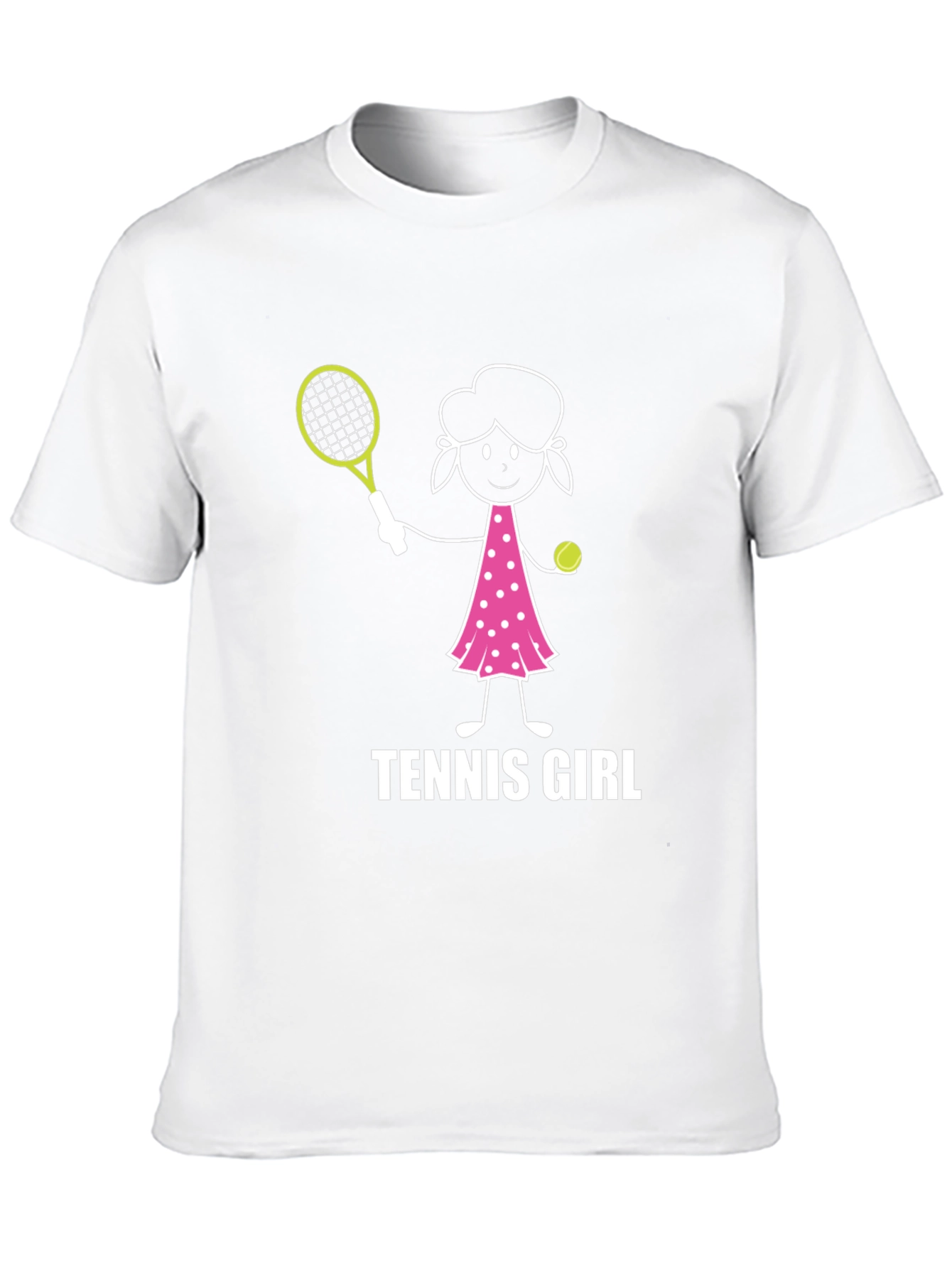 Tennis Girl Graphic Tee - Fun Sports Shirt