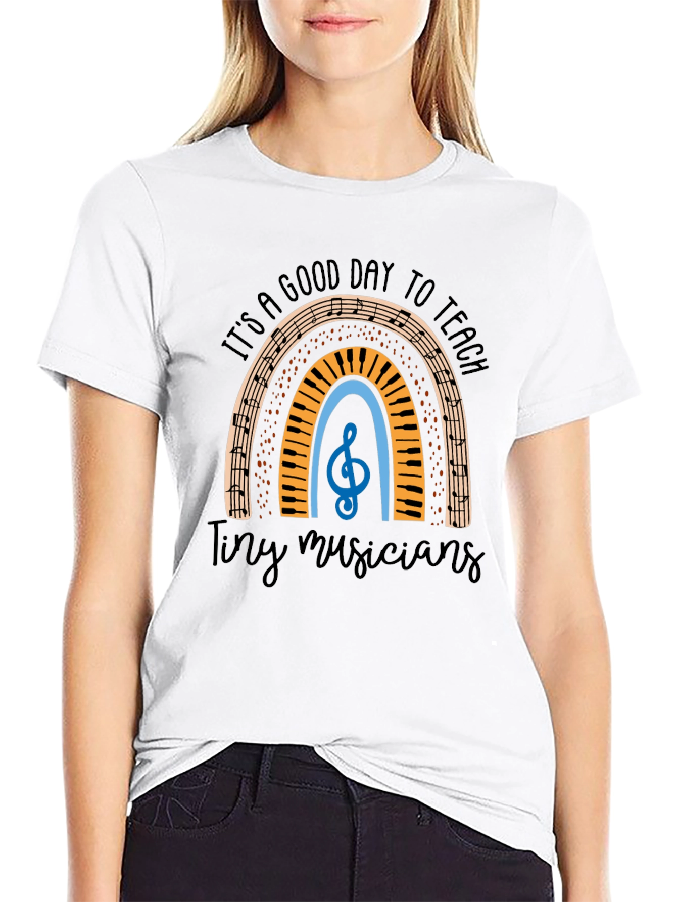 Music Teacher Rainbow T-Shirt