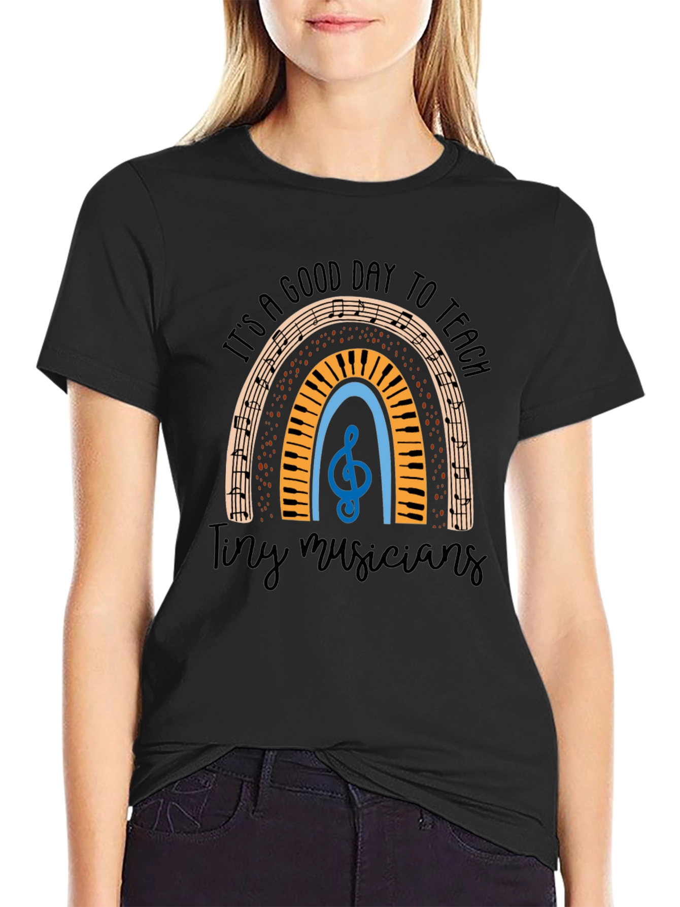 Music Teacher Rainbow T-Shirt