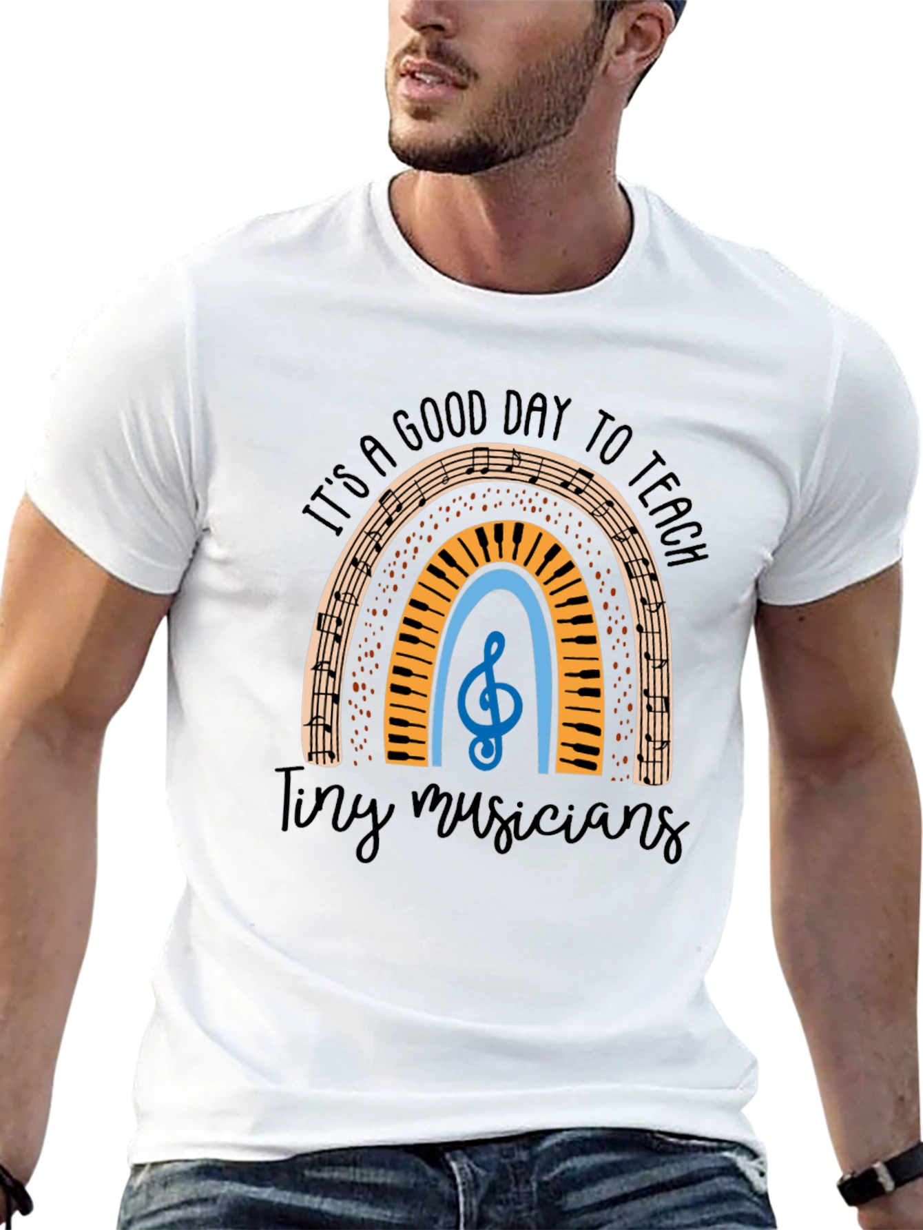 Music Teacher Rainbow T-Shirt
