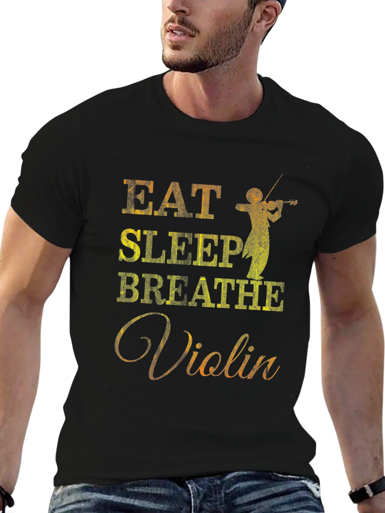 Eat Sleep Breathe Violin T-Shirt Musician Tee