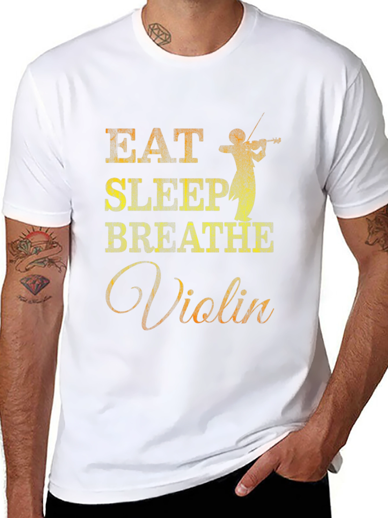 Eat Sleep Breathe Violin T-Shirt Musician Tee