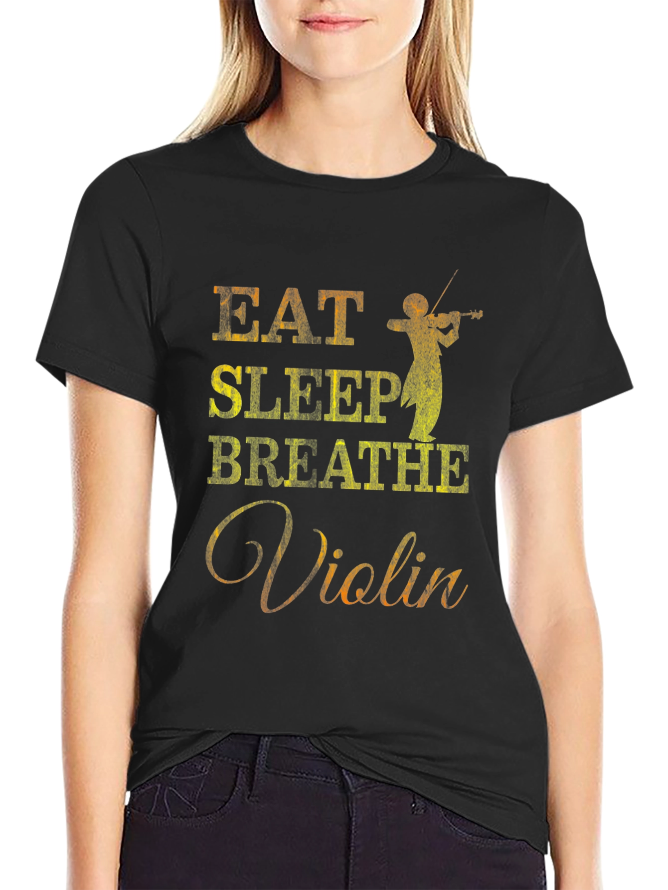 Eat Sleep Breathe Violin T-Shirt Musician Tee