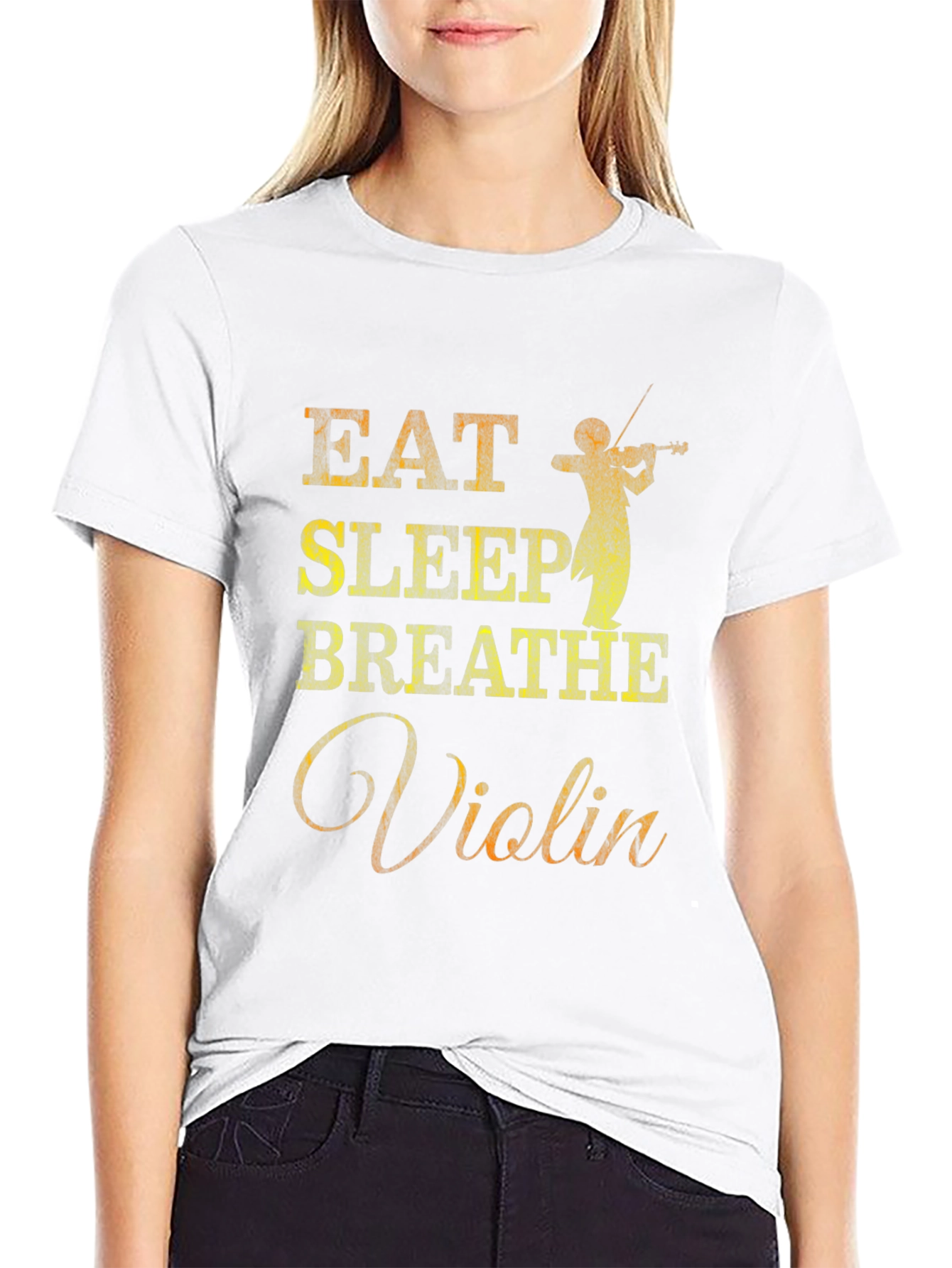 Eat Sleep Breathe Violin T-Shirt Musician Tee