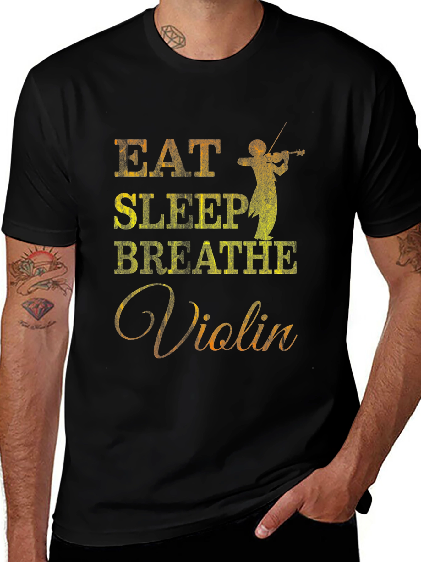 Eat Sleep Breathe Violin T-Shirt Musician Tee
