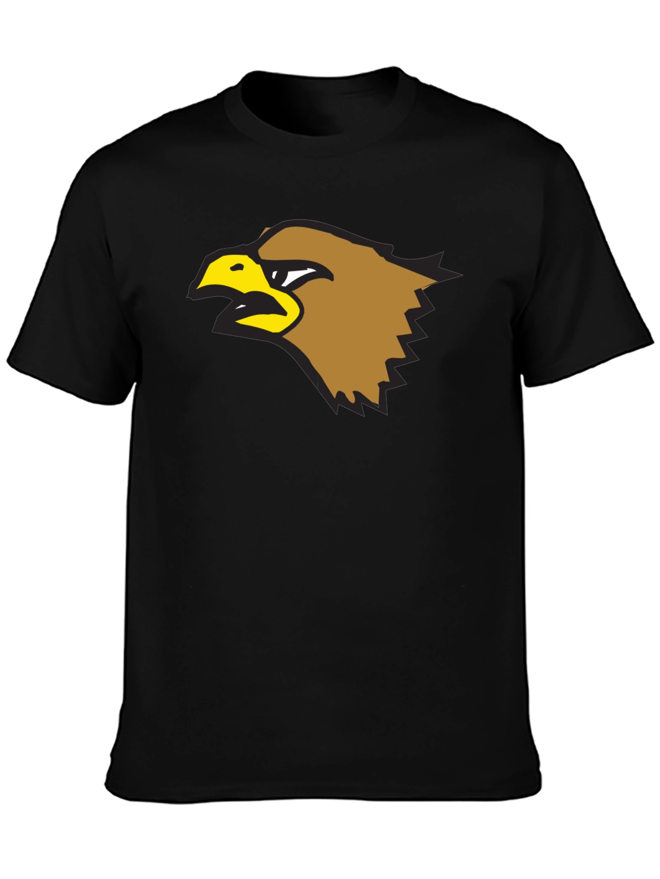 Bold Eagle Graphic Tee - Black Cotton Shirt