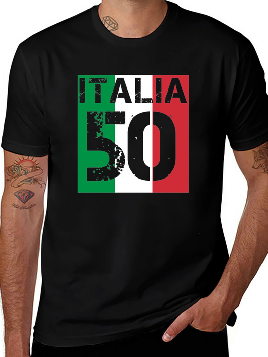 Italia 50 T-Shirt - Italian Flag Design
