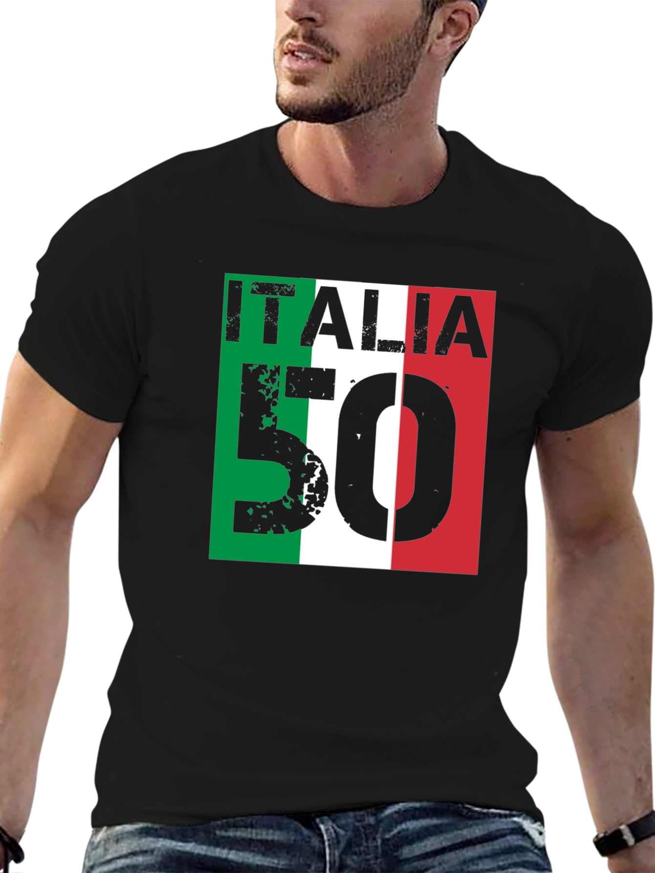 Italia 50 T-Shirt - Italian Flag Design