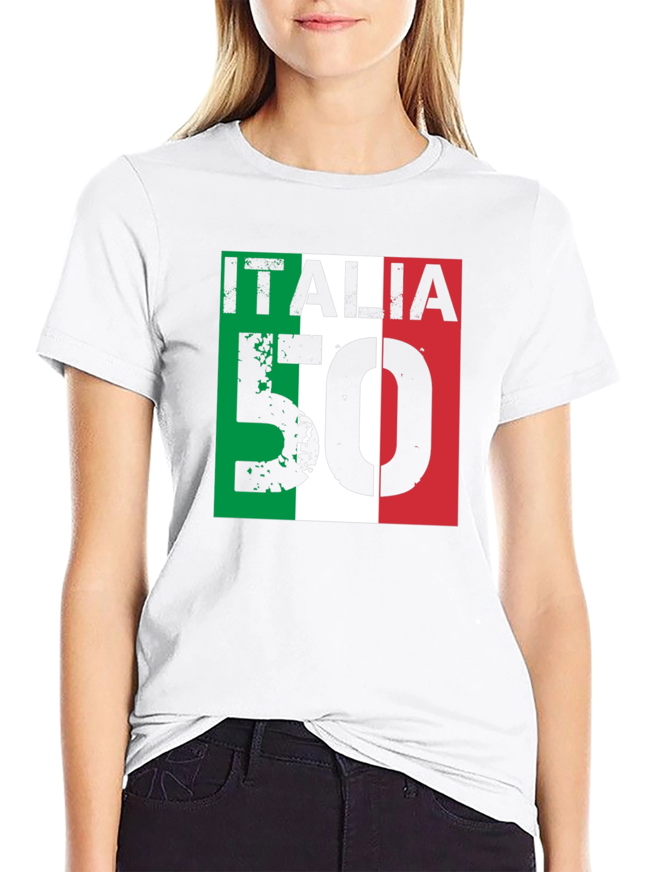Italia 50 T-Shirt - Italian Flag Design