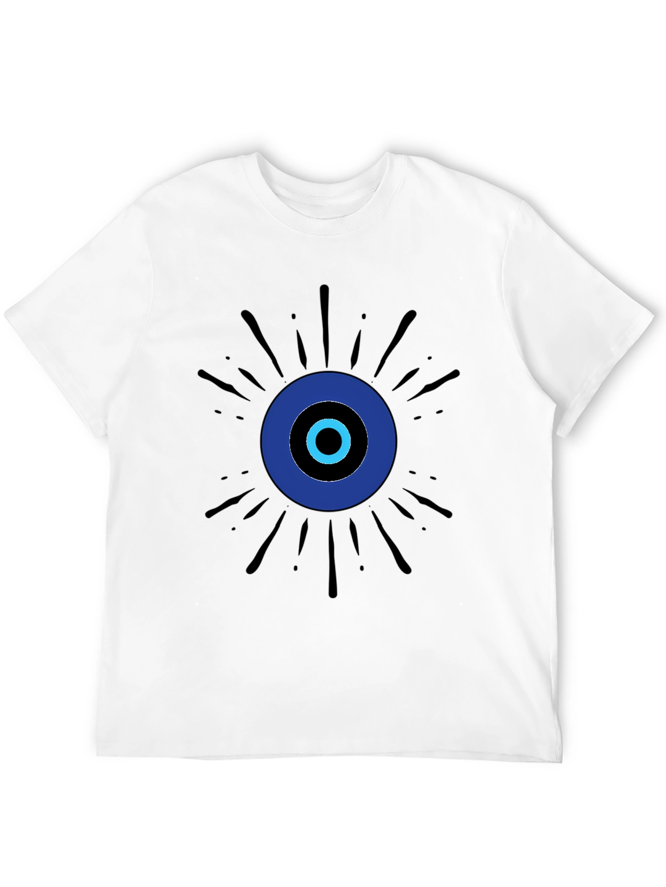 Evil Eye Graphic Print Black T-Shirt