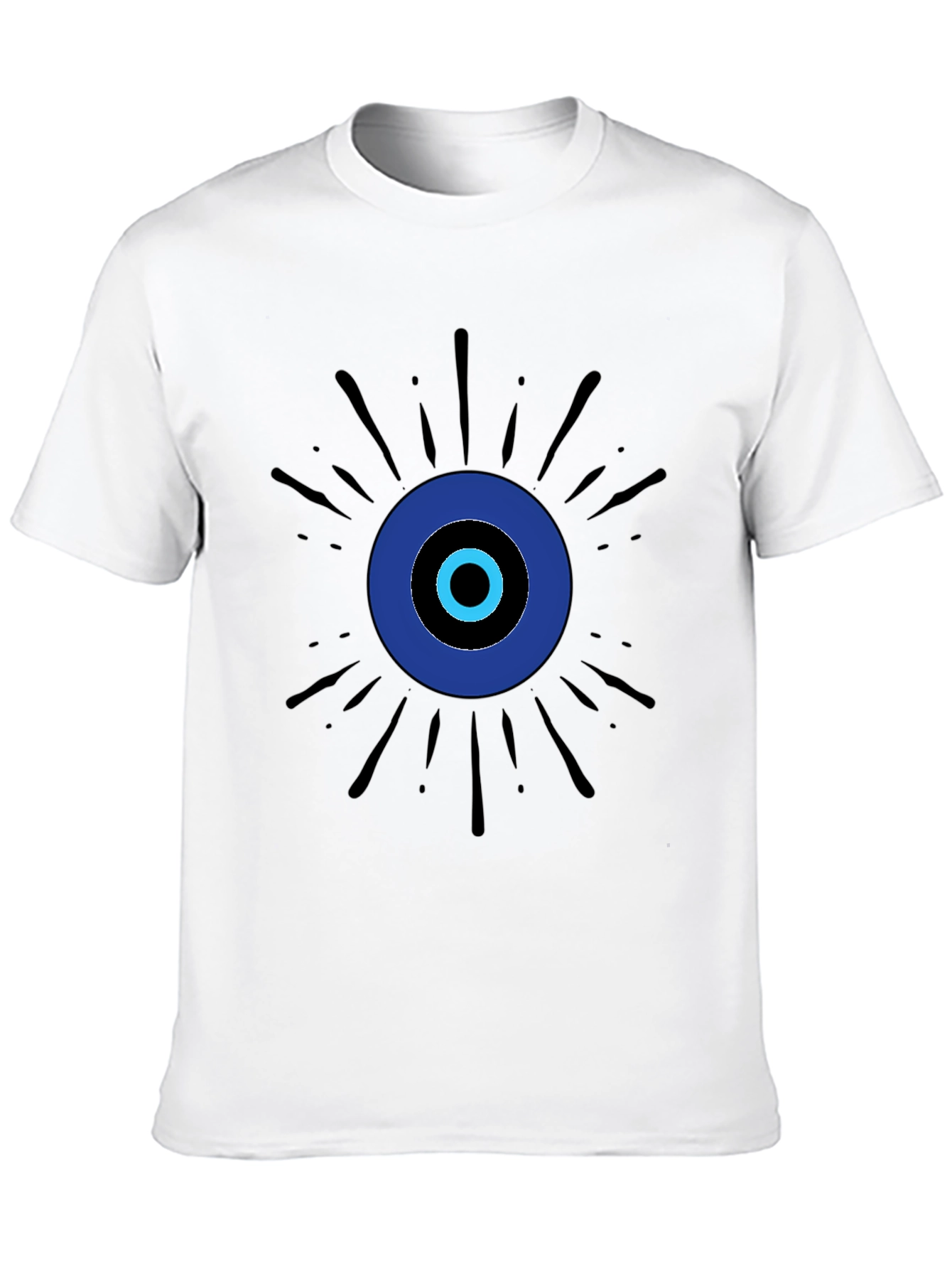 Evil Eye Graphic Print Black T-Shirt