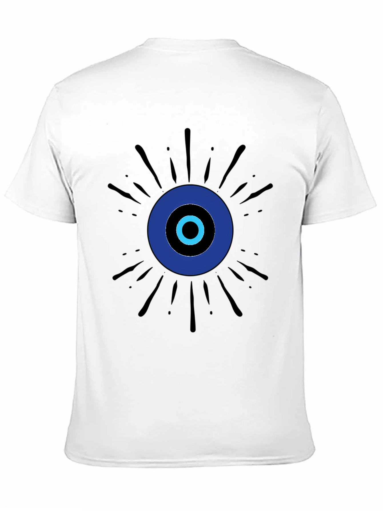 Evil Eye Graphic Print Black T-Shirt