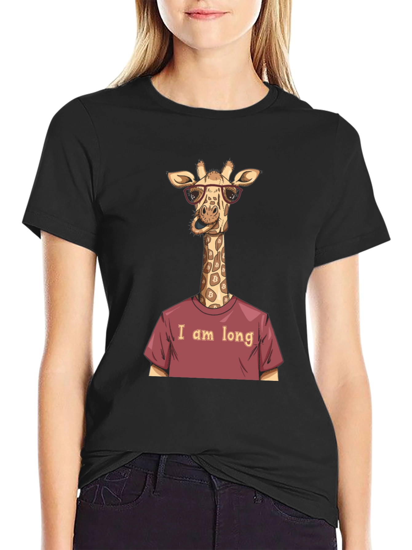 Funny Giraffe Bitcoin Investor T-Shirt