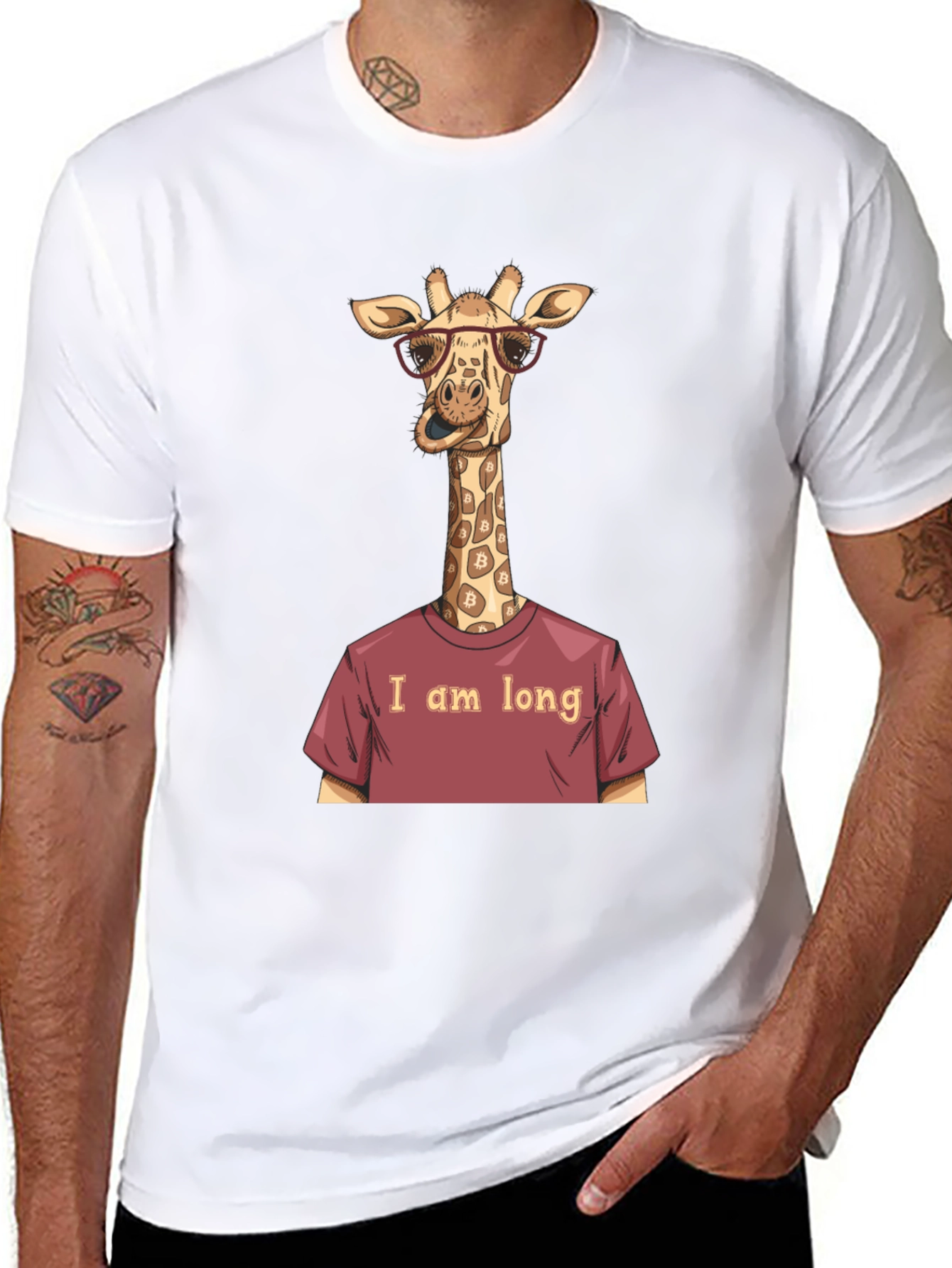 Funny Giraffe Bitcoin Investor T-Shirt