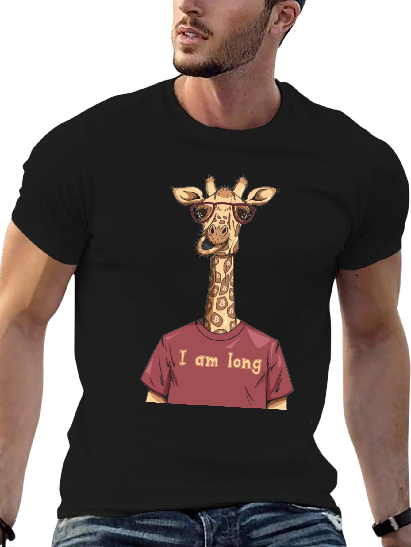 Funny Giraffe Bitcoin Investor T-Shirt