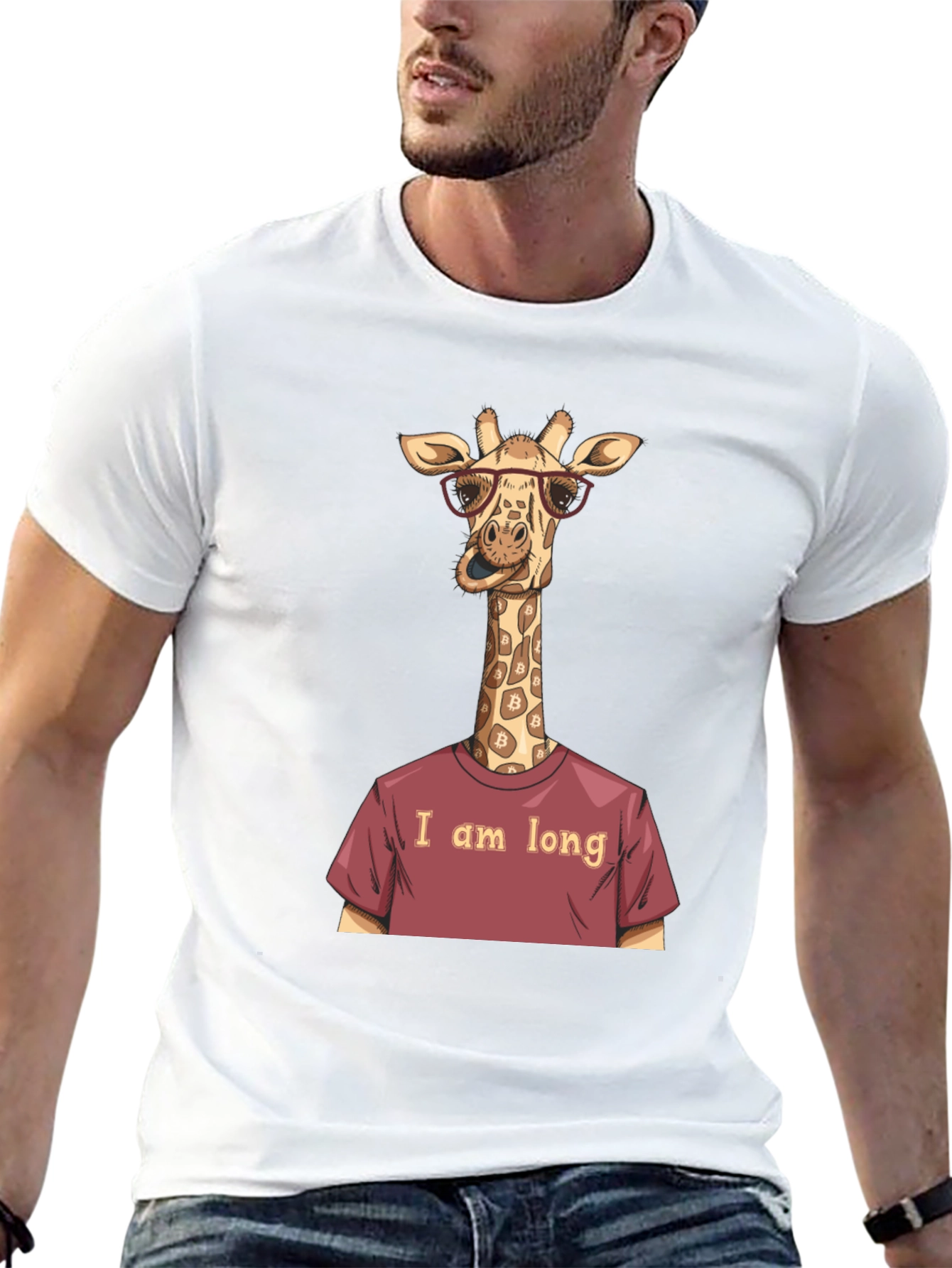 Funny Giraffe Bitcoin Investor T-Shirt