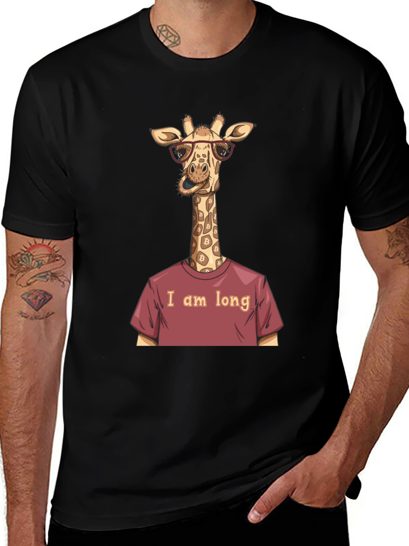 Funny Giraffe Bitcoin Investor T-Shirt