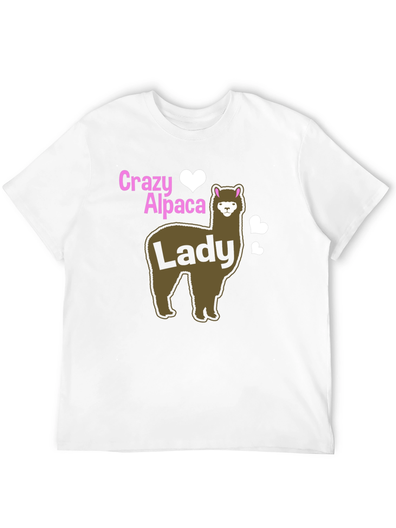 Crazy Alpaca Lady Black T-Shirt