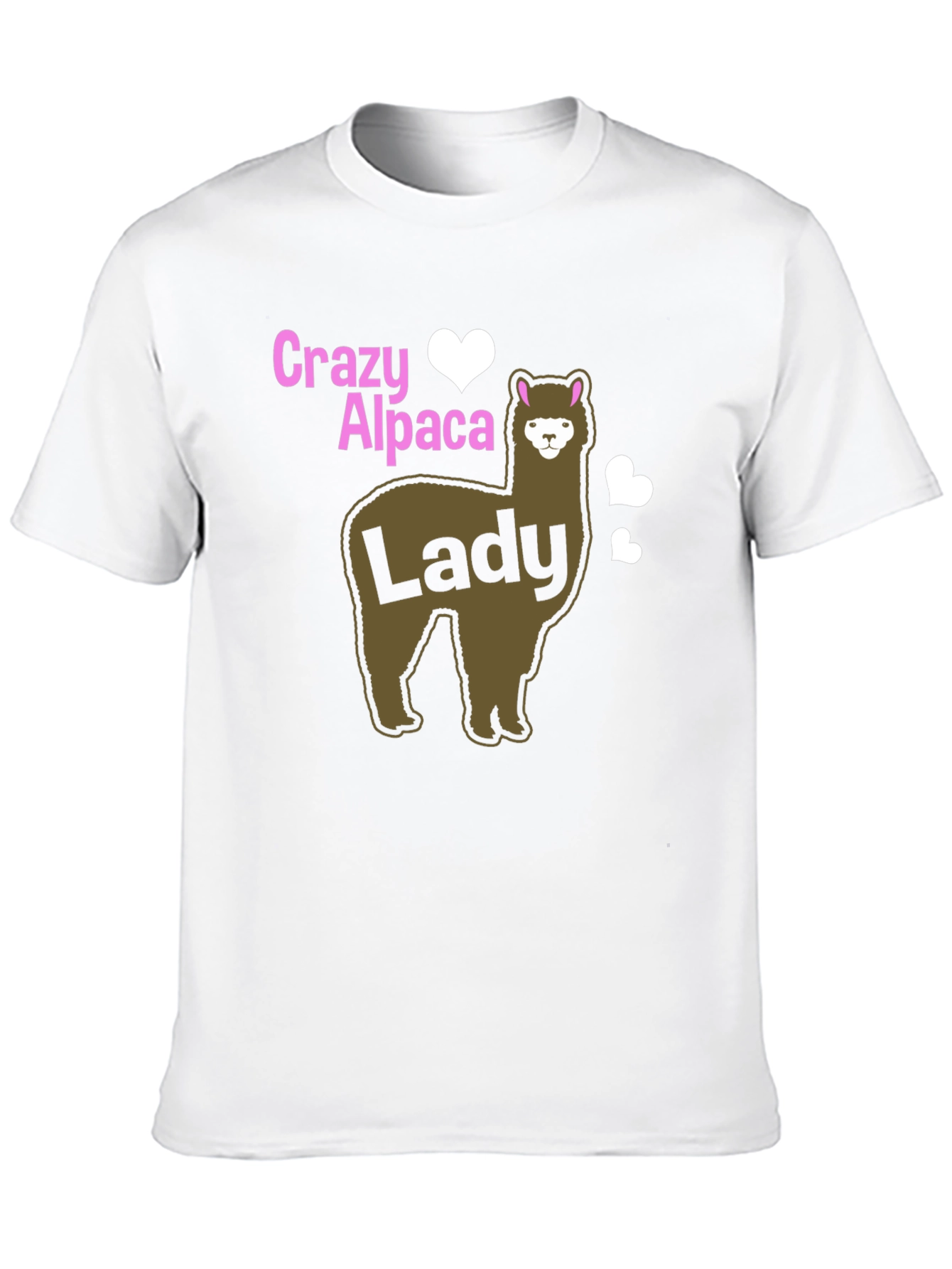 Crazy Alpaca Lady Black T-Shirt