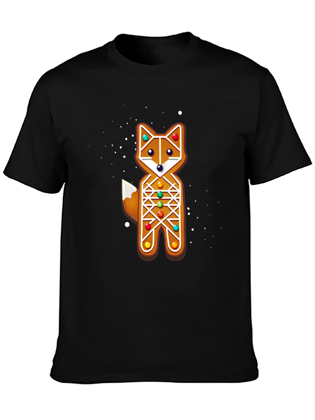 Gingerbread Fox Christmas Holiday T-Shirt