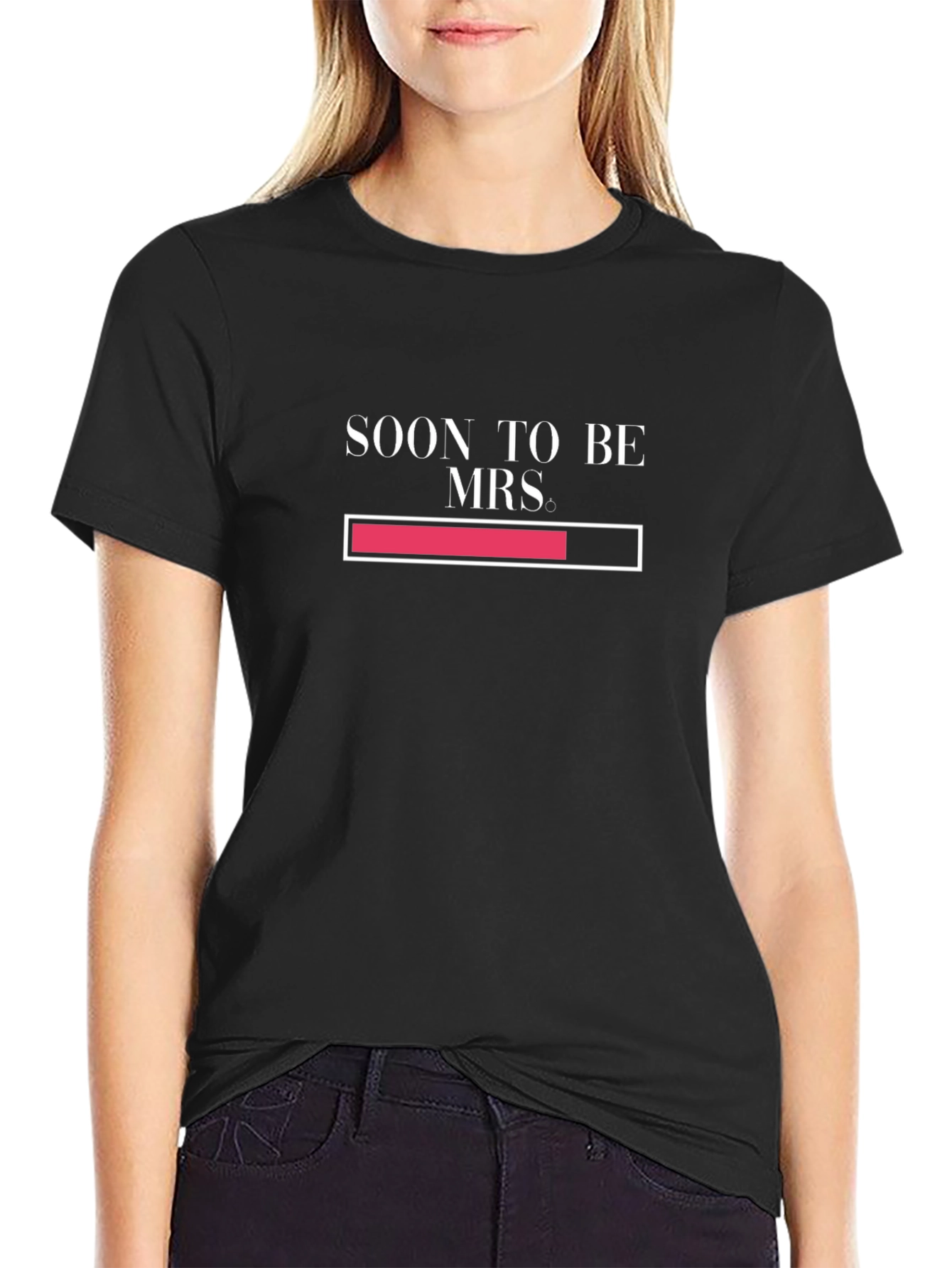 Soon To Be Mrs. Loading Black T-Shirt