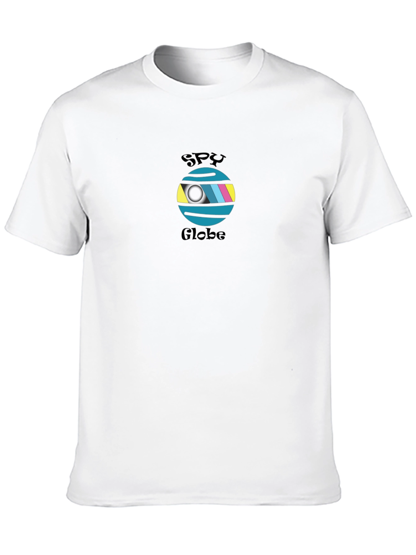 Spy Globe Graphic T-Shirt - Black Casual Tee
