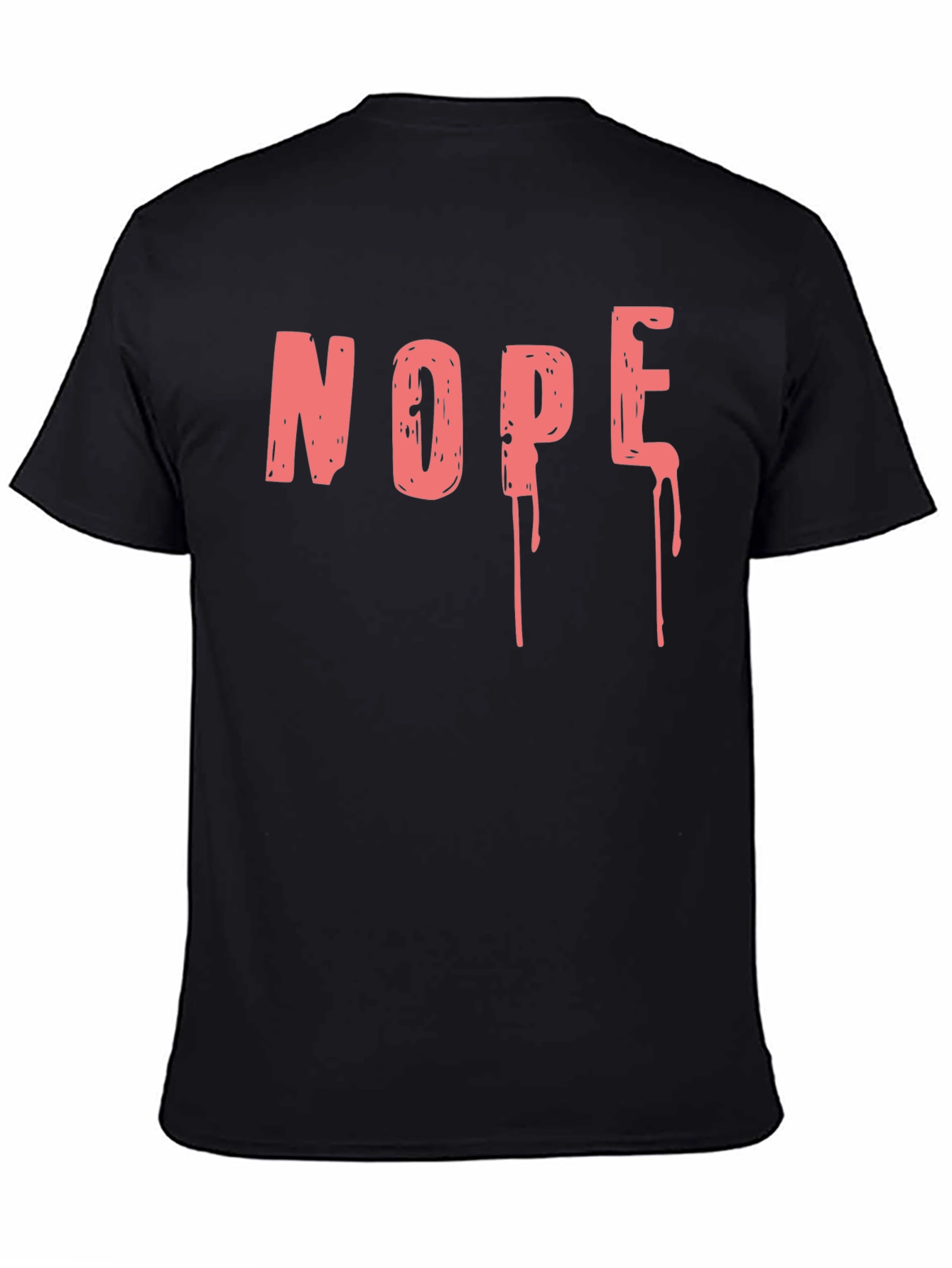 Nope Graphic Tee - Casual Black T-Shirt