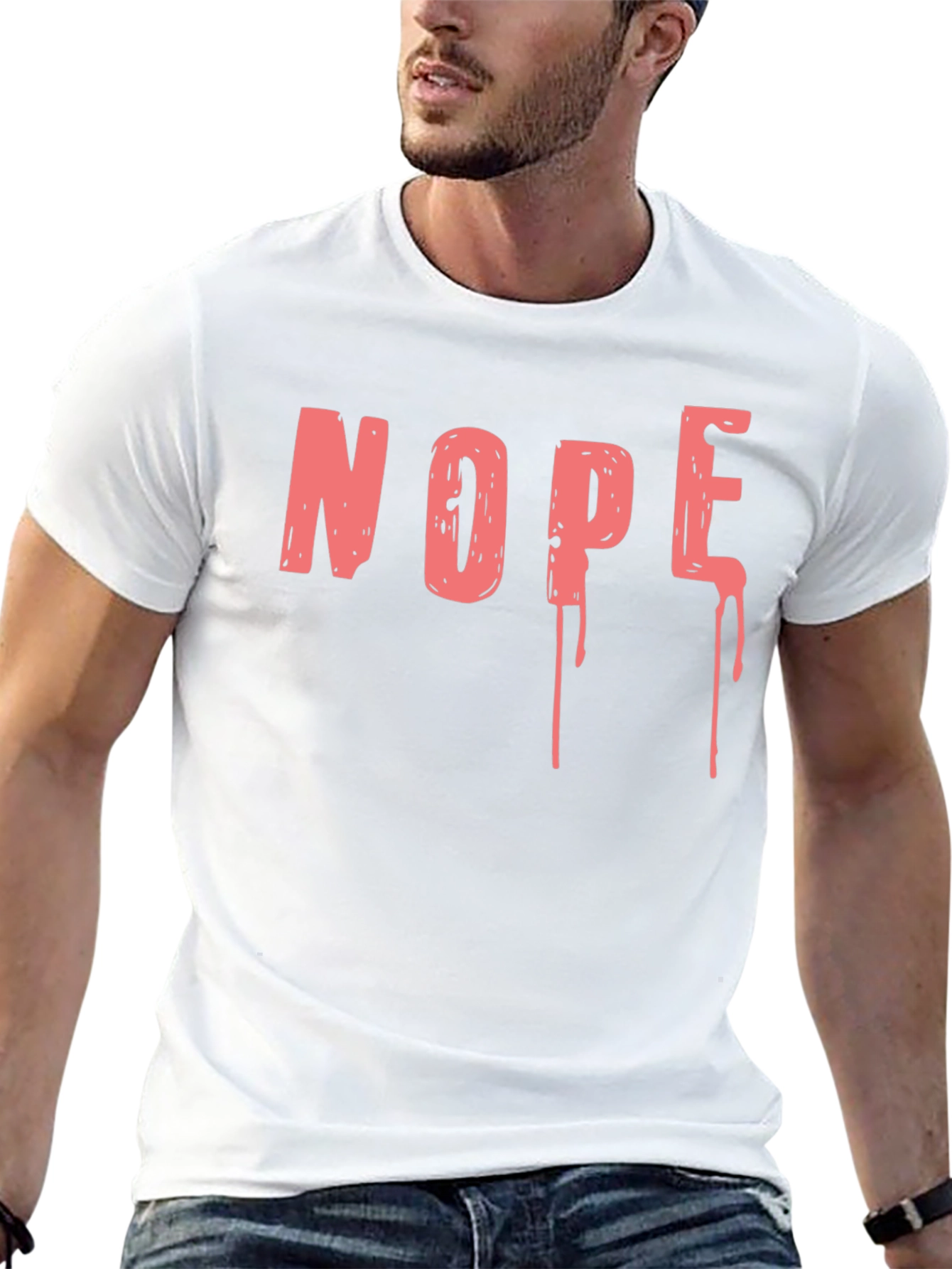 Nope Graphic Tee - Casual Black T-Shirt