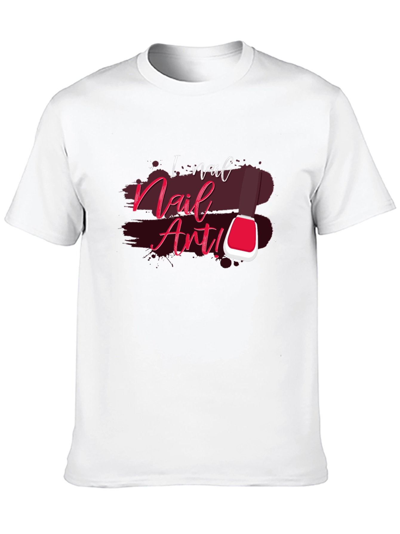 I Nail Nail Art Black Cotton Graphic T-Shirt