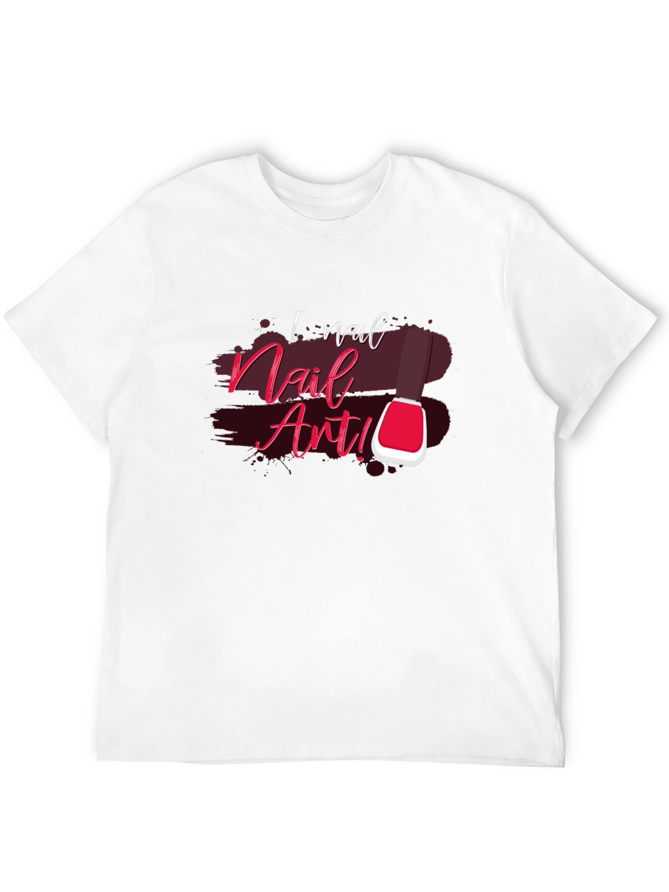 I Nail Nail Art Black Cotton Graphic T-Shirt
