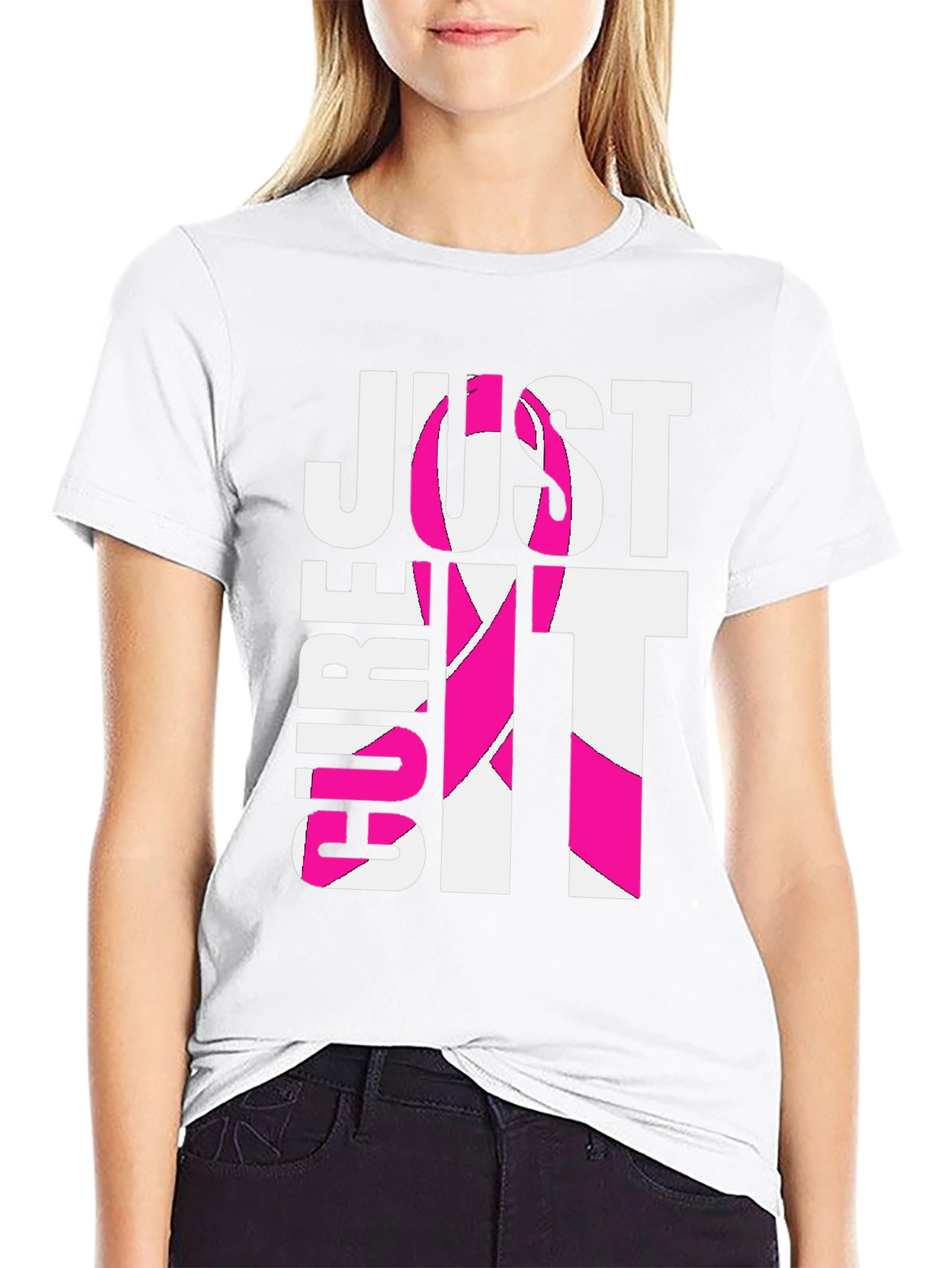 Just Cure It T-Shirt - Breast Cancer Awareness Tee