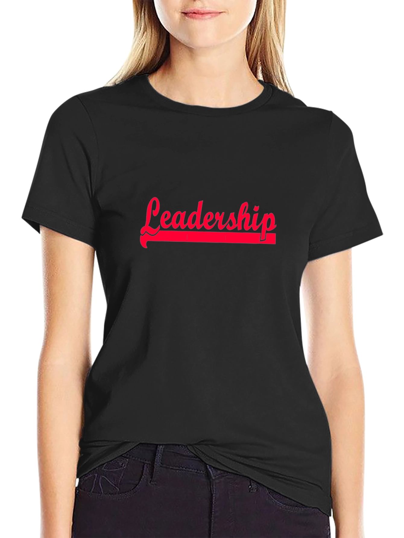 Leadership Tee - Bold Red Graphic