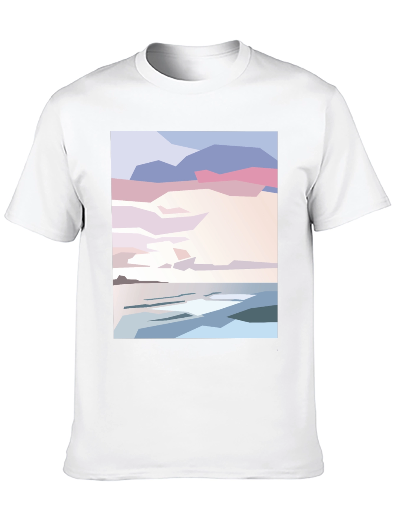 Abstract Beach Sunset Graphic Tee