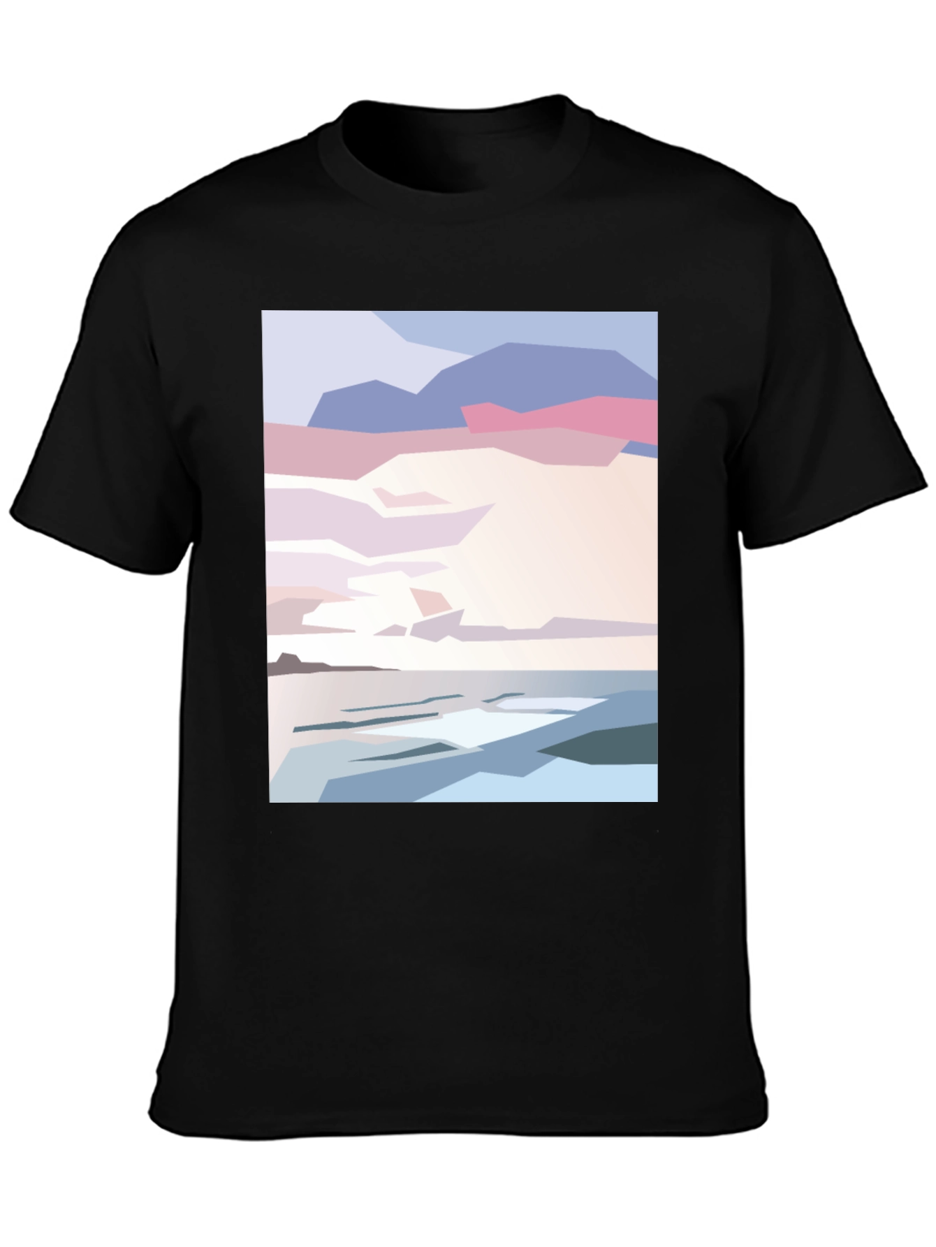 Abstract Beach Sunset Graphic Tee