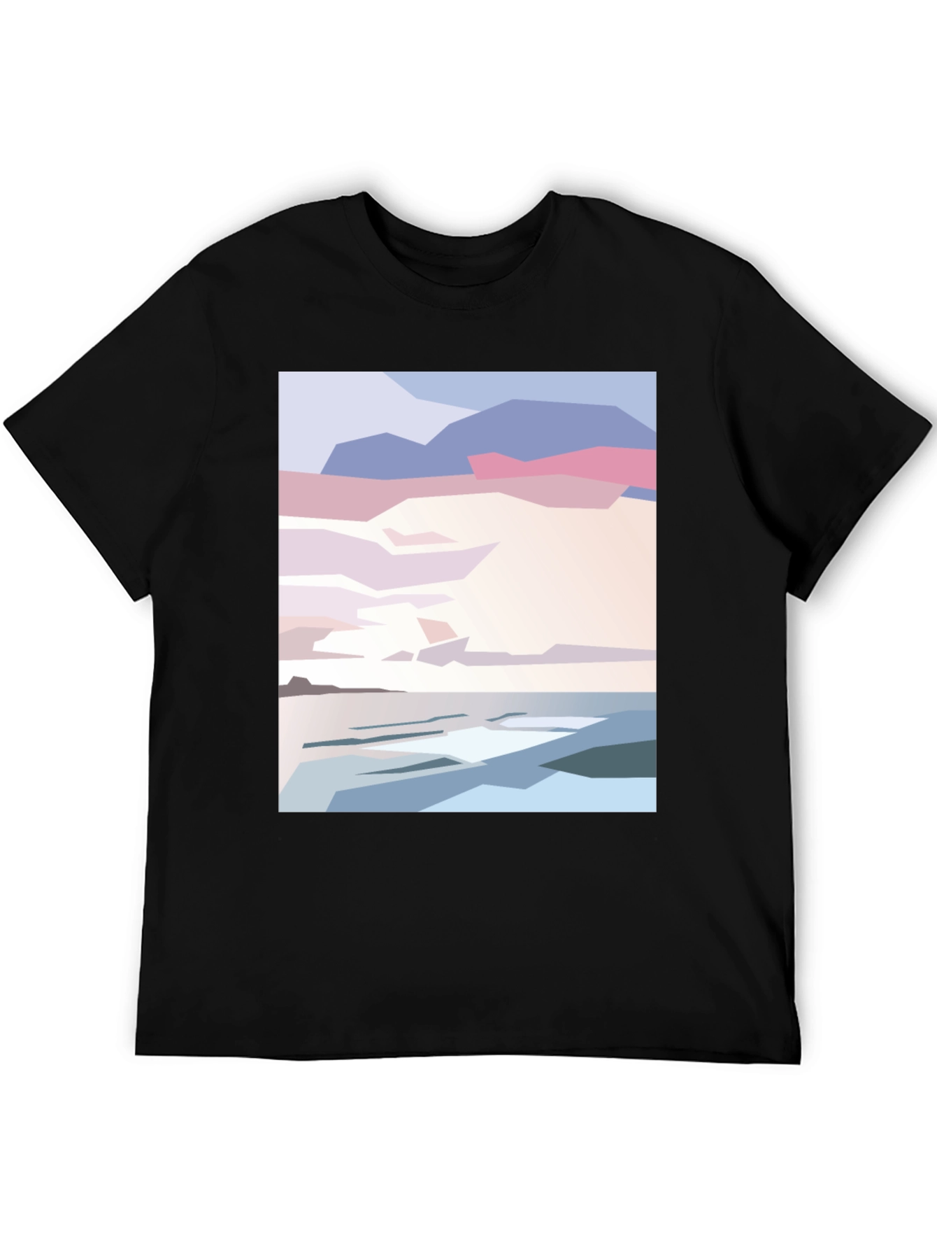 Abstract Beach Sunset Graphic Tee