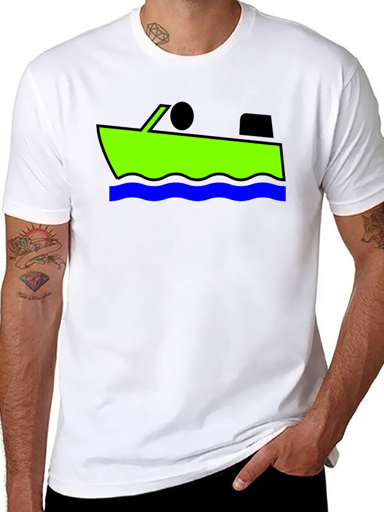 Boat Graphic T-Shirt - Fun & Unique Design