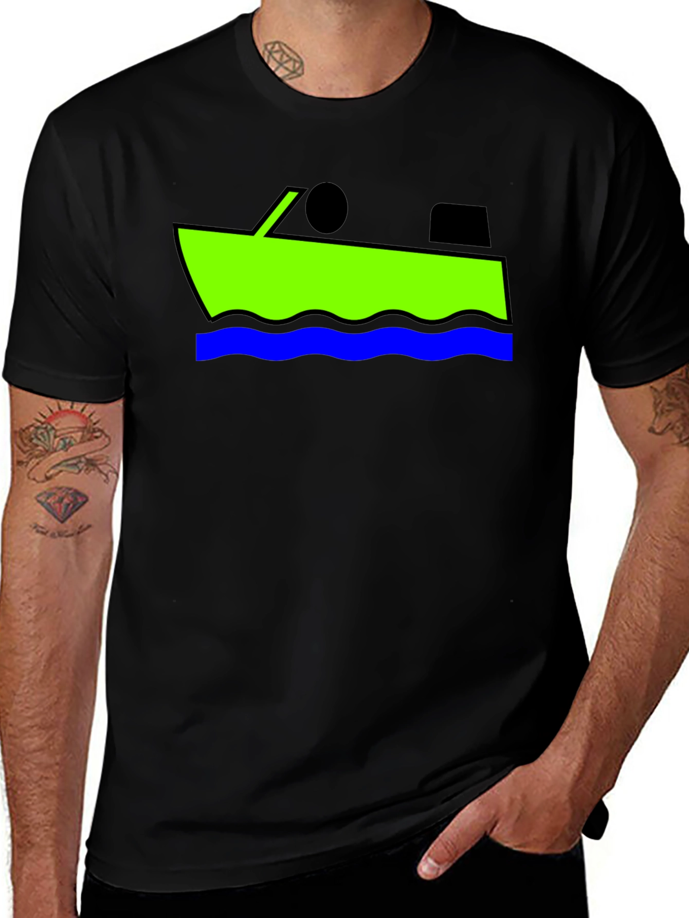 Boat Graphic T-Shirt - Fun & Unique Design