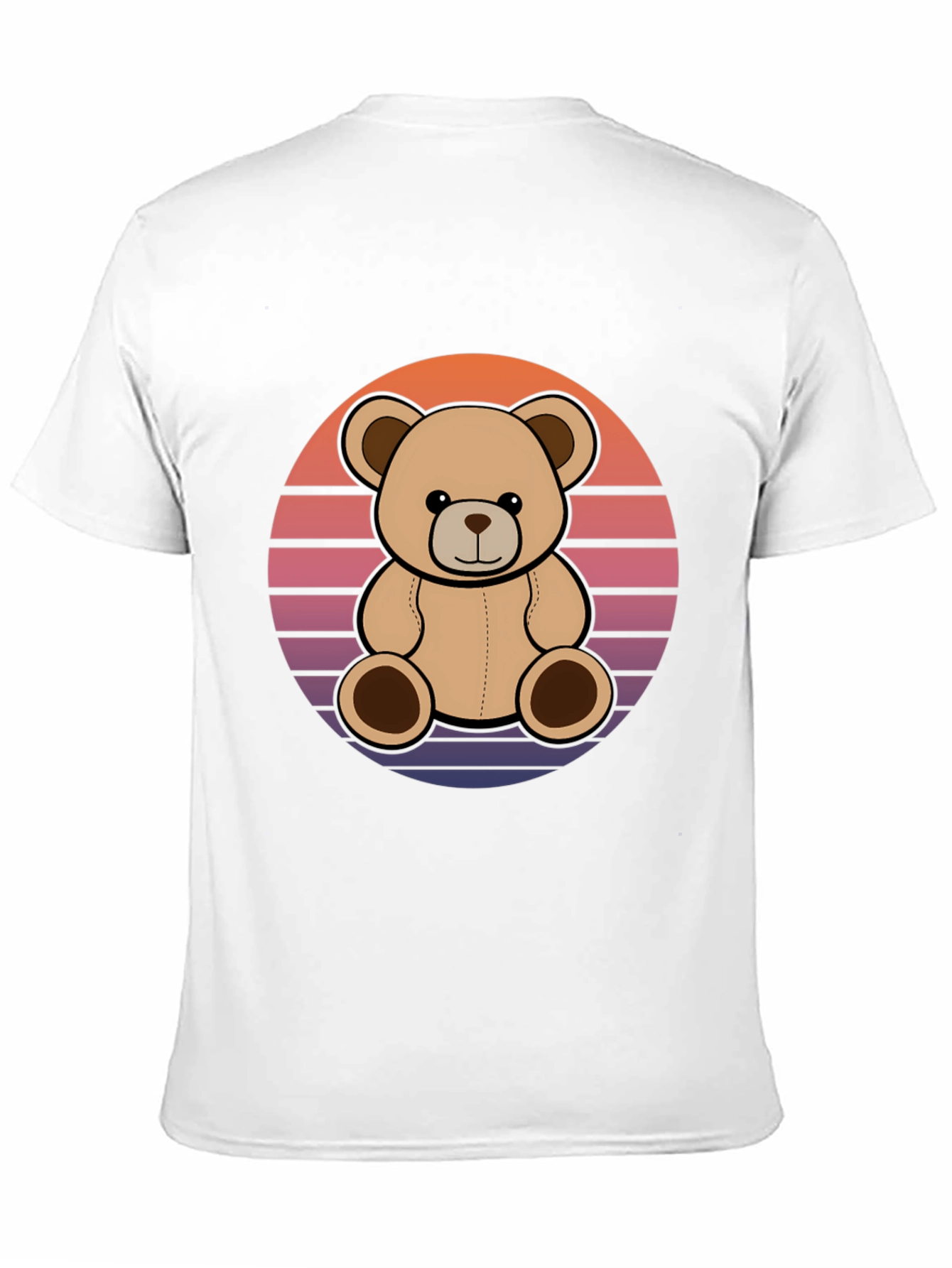 Retro Teddy Bear Black T-Shirt