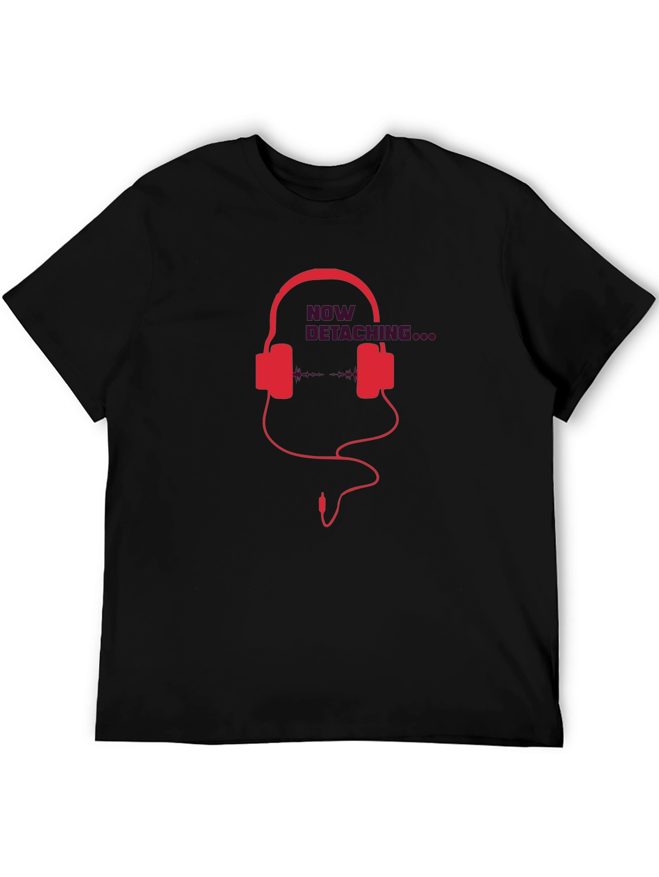 Now Detaching Graphic Tee - Black