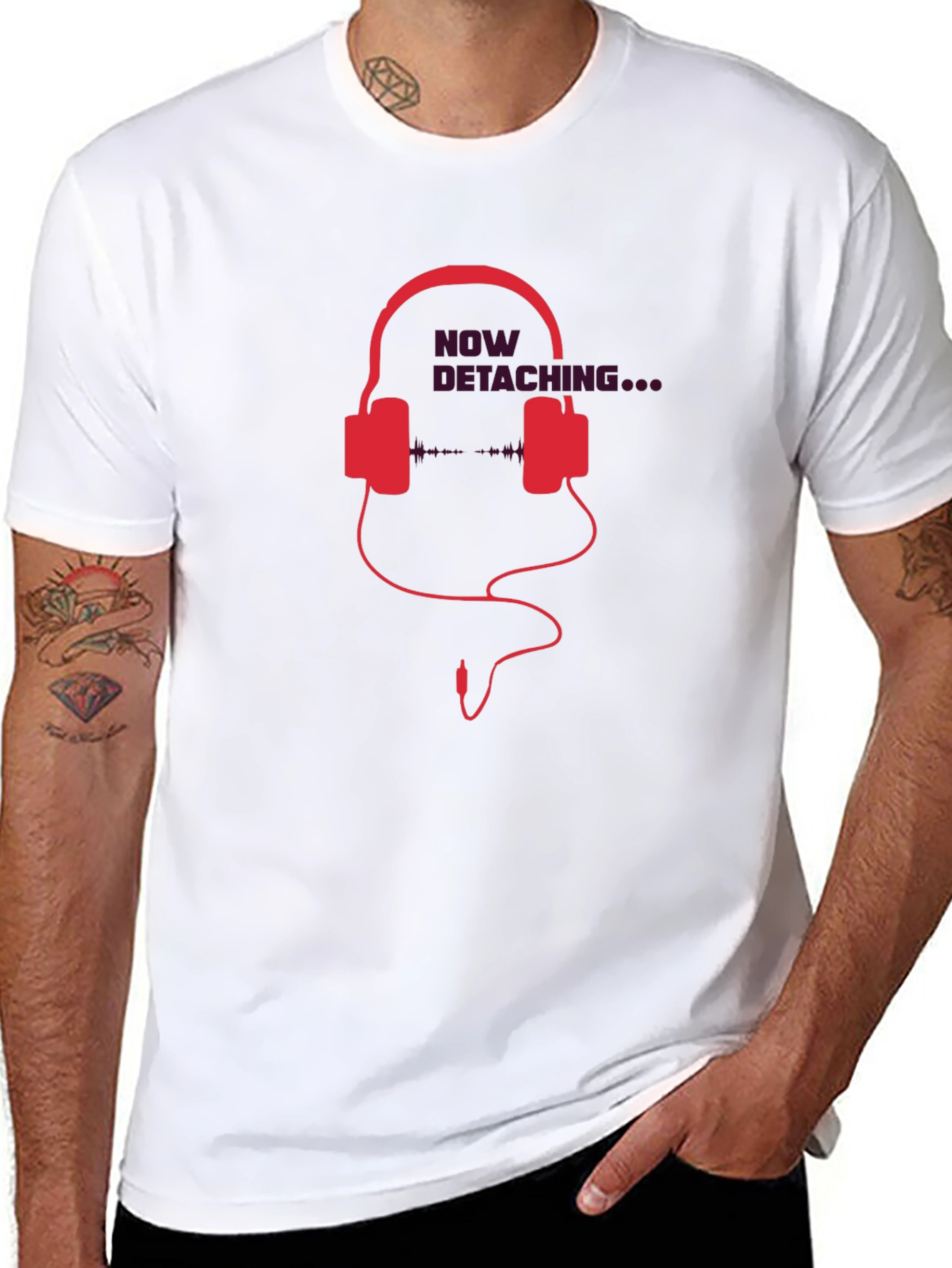 Now Detaching Graphic Tee - Black