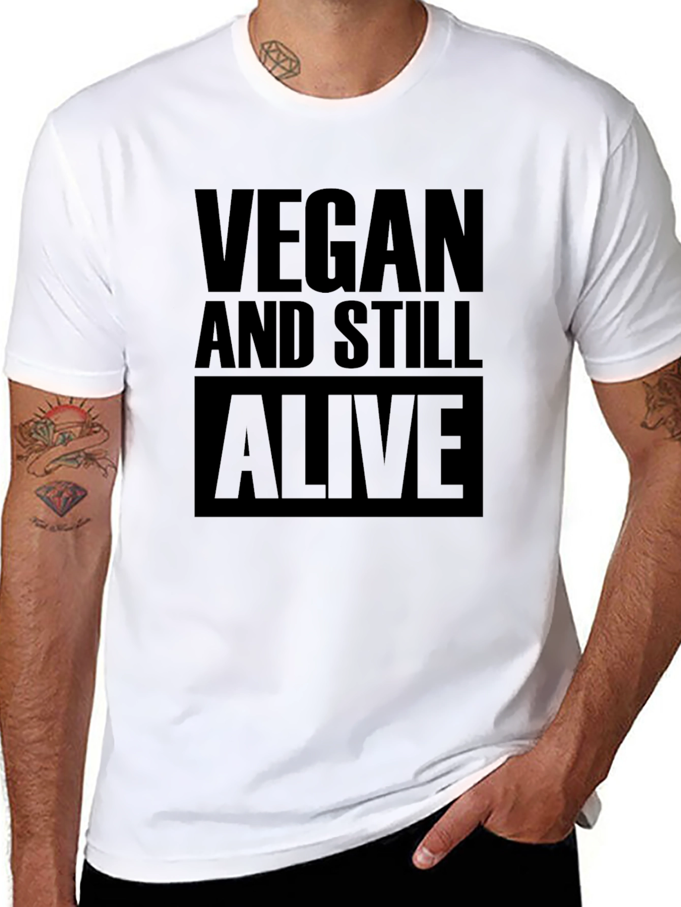 Vegan and Still Alive Black T-Shirt