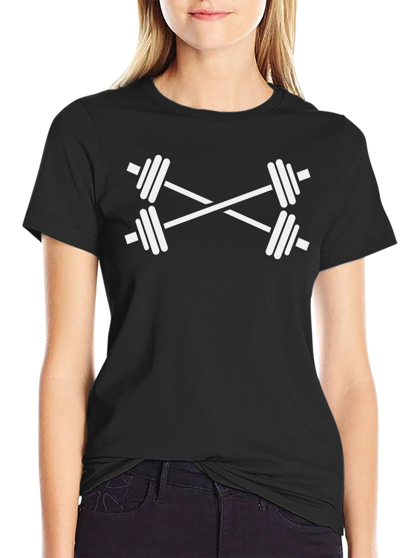 Workout Ready Graphic Tee - Crossed Dumbbells