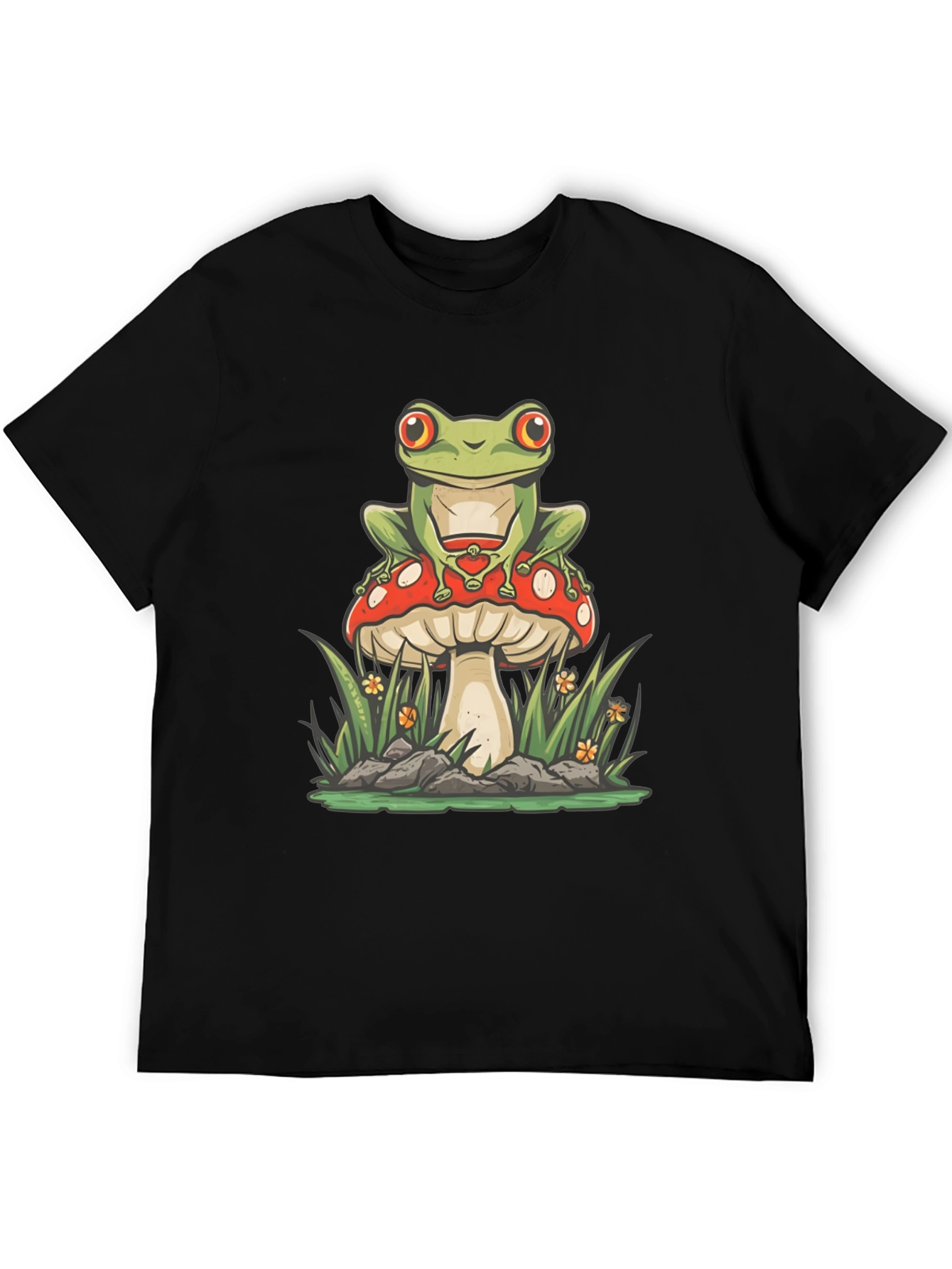 Frog on Mushroom Graphic Tee