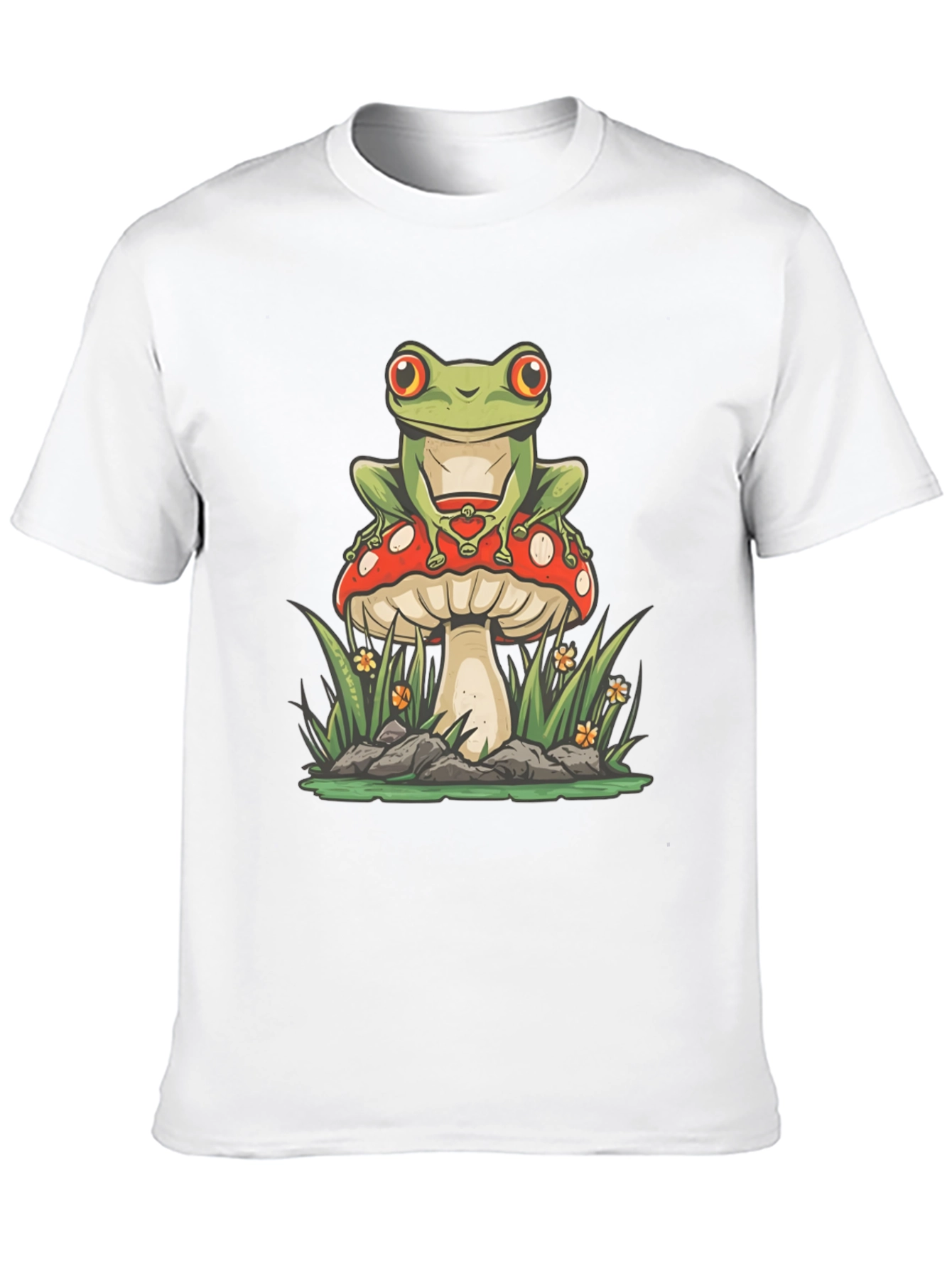 Frog on Mushroom Graphic Tee