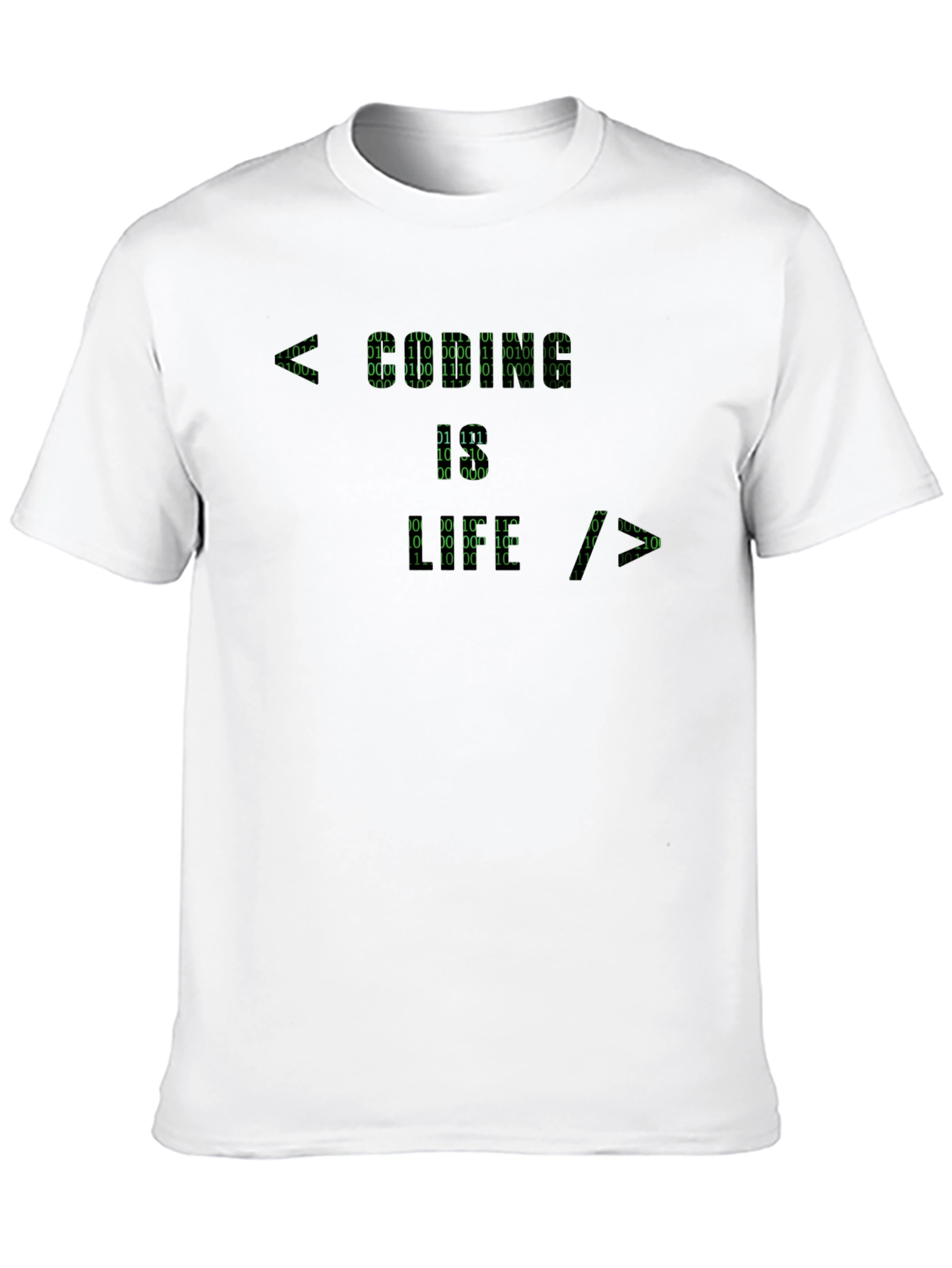 Binary Code Graphic Tee - Hacker Style