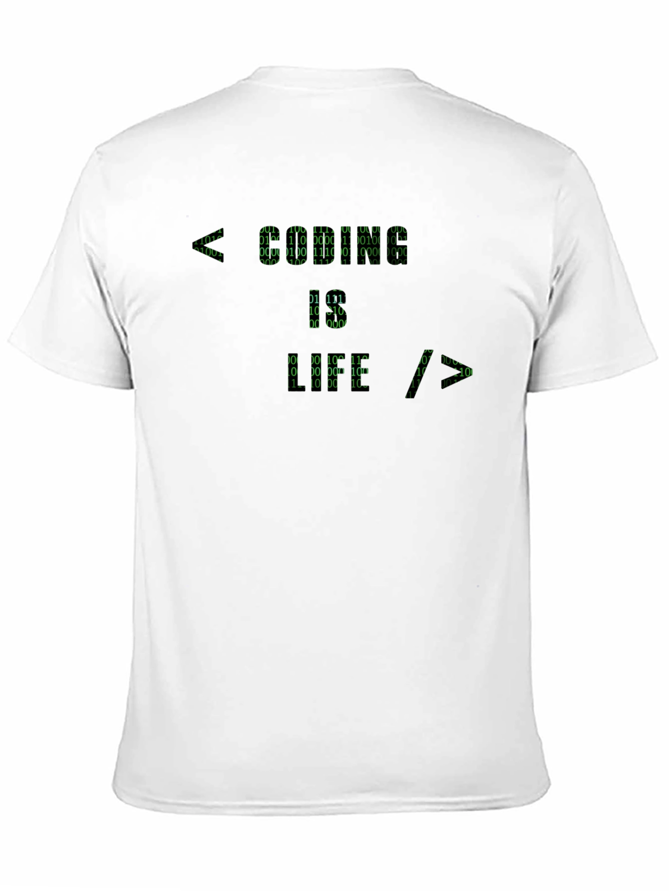 Binary Code Graphic Tee - Hacker Style