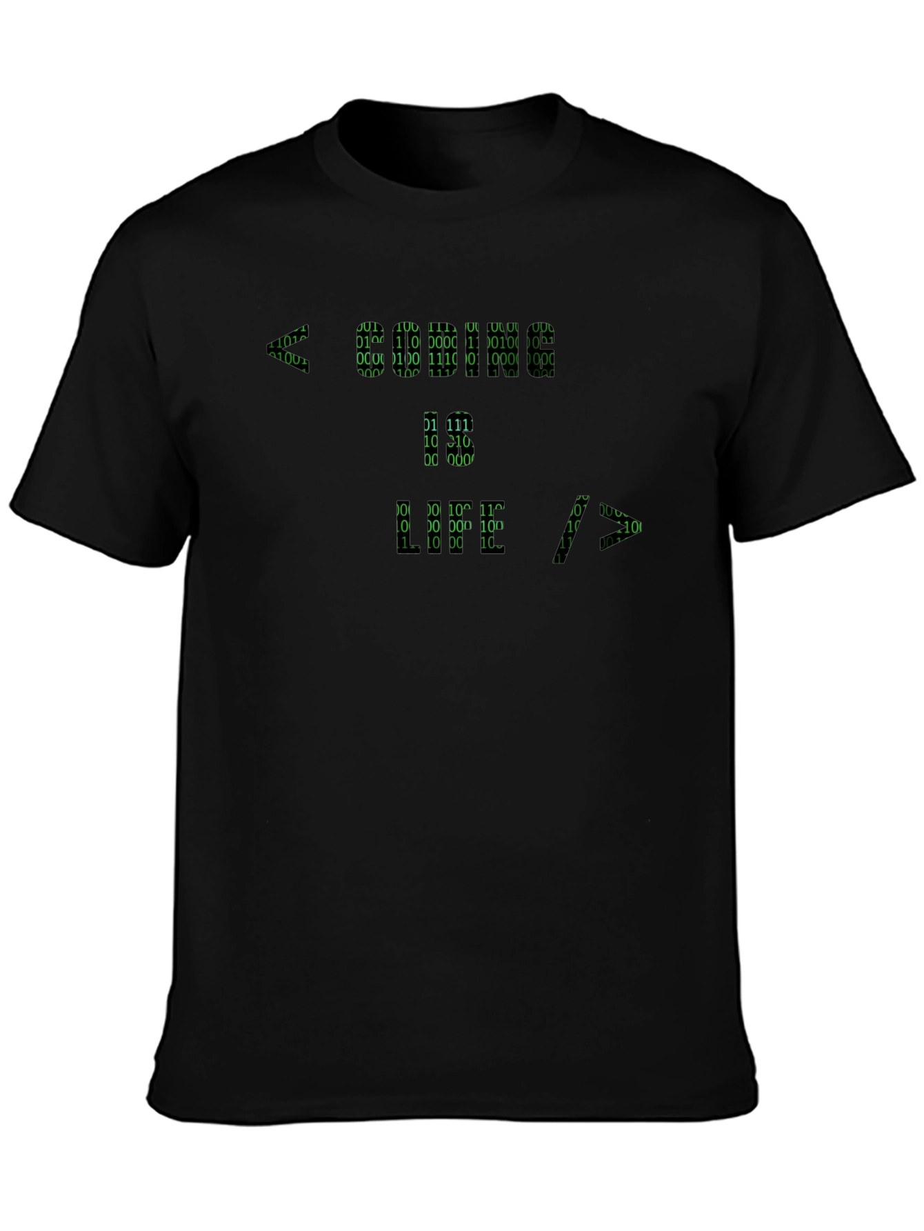 Binary Code Graphic Tee - Hacker Style