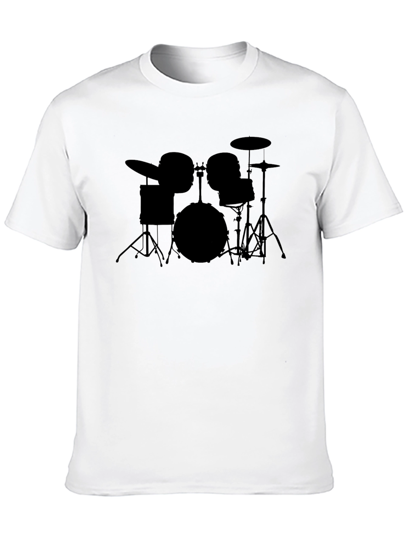 Drum Kit Silhouette Graphic T-Shirt
