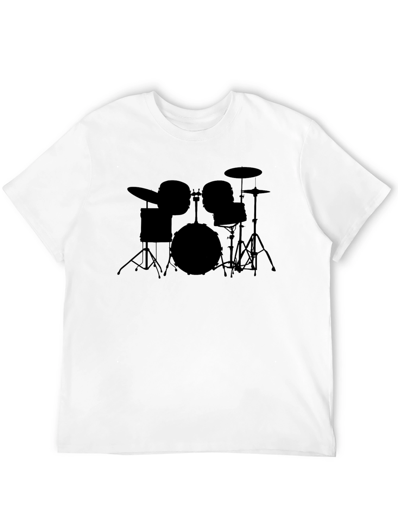 Drum Kit Silhouette Graphic T-Shirt
